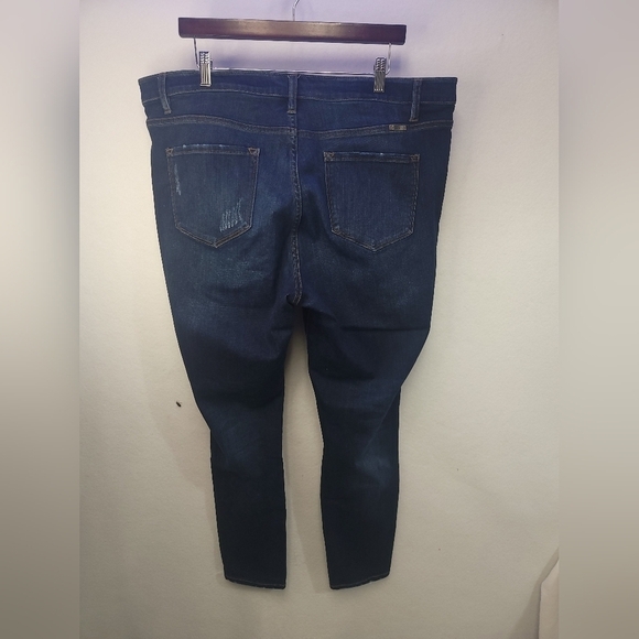 KanCan Estilo High Rise Button Fly Skinny Light Distressing Denim Jean Size 3XL - Picture 7 of 12